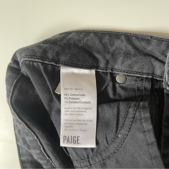 Paige Denim X Rosie HW Constance Split Ankle Skinny Jeans - Washed Black - Picture 12 of 13